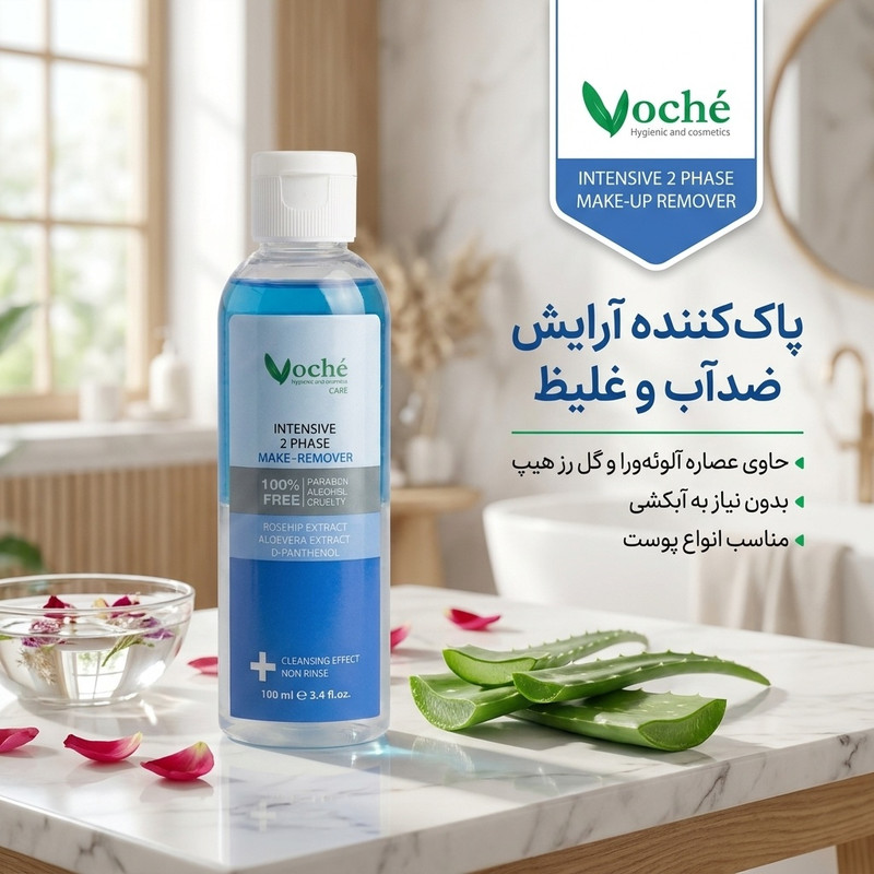 محلول پاک کننده آرایش دو فاز