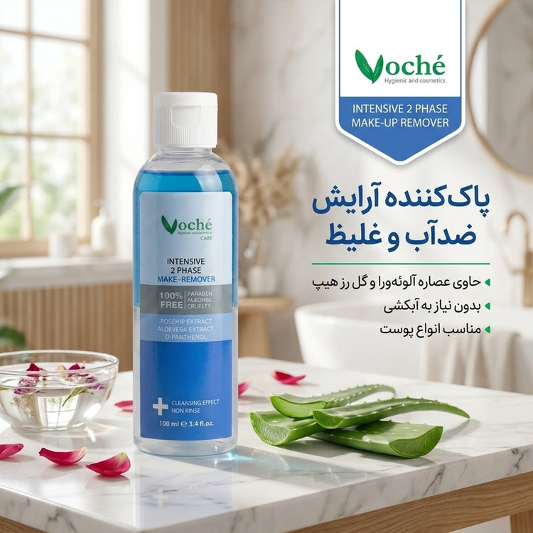 محلول پاک کننده آرایش دو فاز